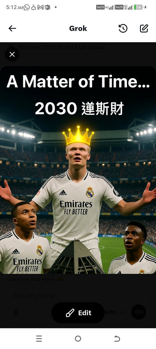 billeditw1rt's tweet photo. @TouchlineX @diarioas Erling Haaland signed a record 9.5-year (described as 10-year) contract extension with Manchester City on January 17, 2025, committing him to the club until the summer of 2034 when he will be 34 https://t.co/ENWKpq4fcf