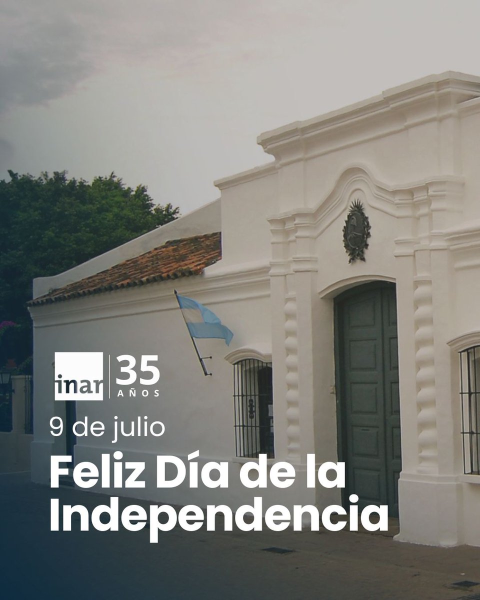 inarargentina's tweet photo. En INAR les deseamos un muy feliz Día de la Independencia!

#inar #recuperacion #casadetucuman #diadelaindependencia #rehabilitacion #paciente #salud #argentina https://t.co/UgCDFgDLTw