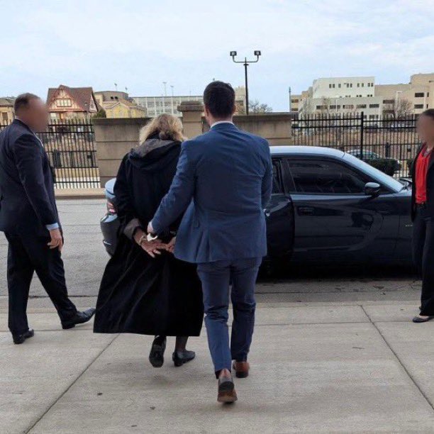 ConstitustionX's tweet photo. 🚨OUTRAGE ALERT 🚨 Judge Hannah Dugan tried to HIDE an illegal alien from ICE agents in her own courtroom… and just got SPARED prison with a pathetic $5,000 fine?!
That’s PEANUTS — pocket change for a judge who betrayed her oath! She walks free, pension intact, while everyday Americans rot in jail for far less.
Two-tiered “justice” is a JOKE. One set of rules for the elite, another for you and me. How is this NOT corruption on full display?!
Wake up, America! 🔥 #TwoTieredJustice #JudicialCorruption #DrainTheSwamp
(Repost if you’re DONE with this rigged system!)