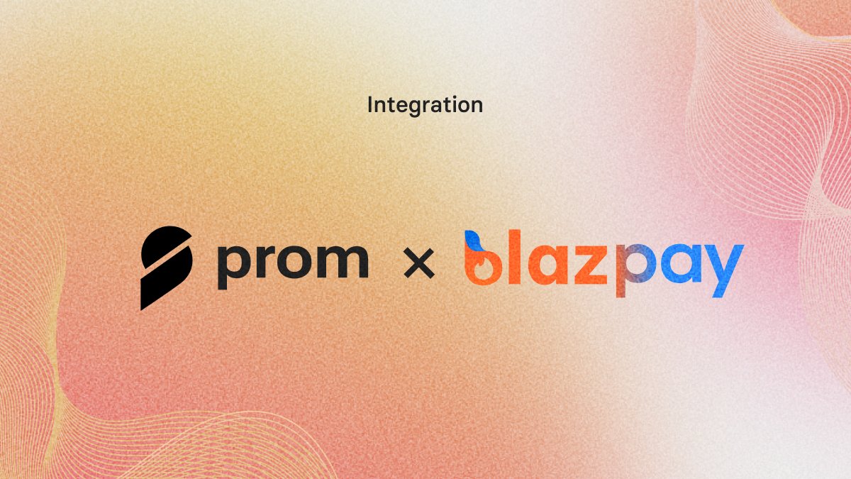 prom_io's tweet photo. PROM ecosystem × @blazpaylabs

Blazpay is building AI-assisted DeFi tools for portfolio management, trading insights, and on-chain financial activity. PROM is developing programmable economic infrastructure for payments, escrow, and automated settlements.

Together, we’re exploring potential synergies around AI-driven DeFi flows and programmable value exchange.

More updates soon.