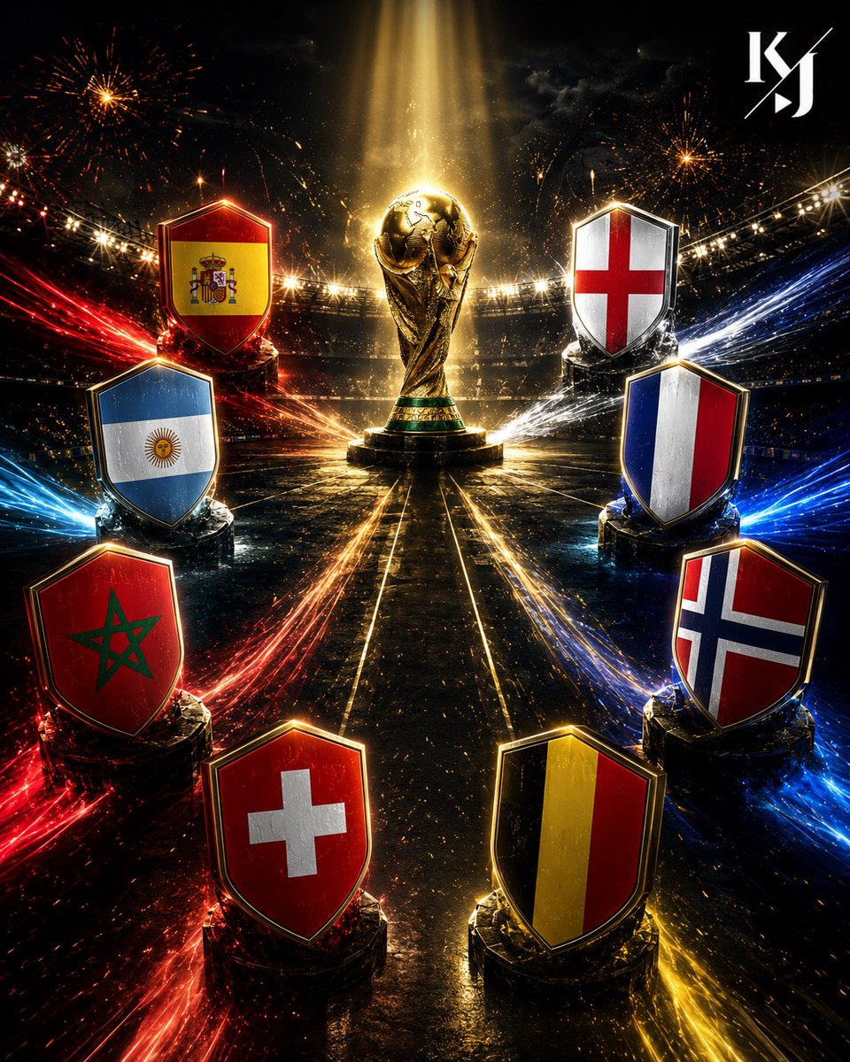 MmeeMooo2017's tweet photo. #FIFAWorldCup
اقتربنا من النهاية 🏆 

40 منتخب غادر كأس العالم 2026 ..❌

الحين يتبقى 8 منتخبات فقط ✅

من سيرفع الكأس في النهاية ⁉️ https://t.co/XOz4oW9rCi