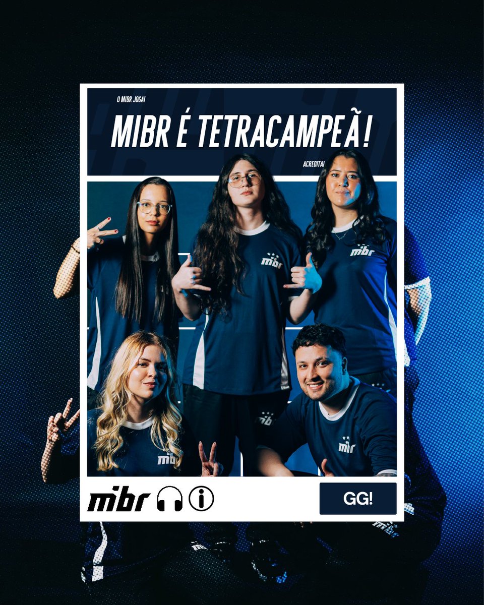 Lissasmokes7_'s tweet photo. A MIBR É TETRACAMPEÃ DO VCT GAME CHANGERS!!! 💙🖌
Após 5 mapas pegados, a MIBR leva a melhor nos três mapas e fecha a série em 3a2 e leva o título pra casa!
Se por um lado a MIBR chega ao seu 4° Título, junto a nossa Bstrdinha chega ao seu DÉCIMO TÍTULO! 👑
O MIBR JOGA! 💙 https://t.co/WFnS1y1HAH