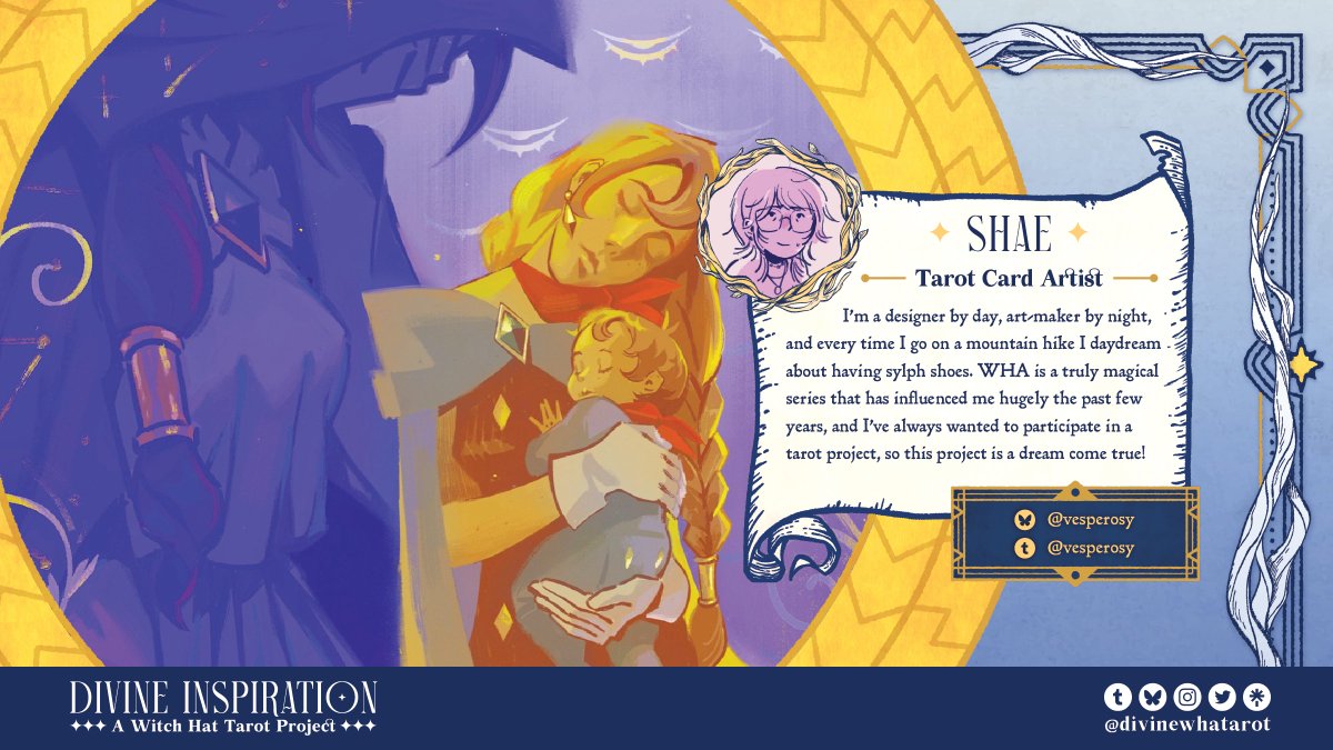 divinewhatarot's tweet photo. ✶⋆.˚ Contributor Spotlight ✶⋆.˚

Introducing Shae, one of our lovely tarot card artists!!!✨ @vesperosy 

Our preorders are open until July 11 @ 6pm EST! This won't be printed again, so make sure to order now! https://t.co/2MJMg5krqX

#wha #whatarot #Δ帽子 #witchhatatelier https://t.co/AjuZq21QhJ