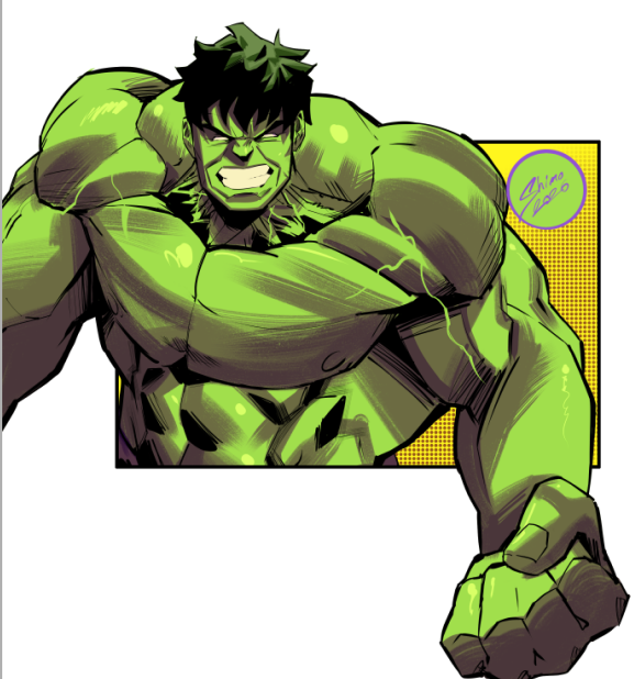 ShimoArt_'s tweet photo. Hulk https://t.co/C0Fgtigcpk