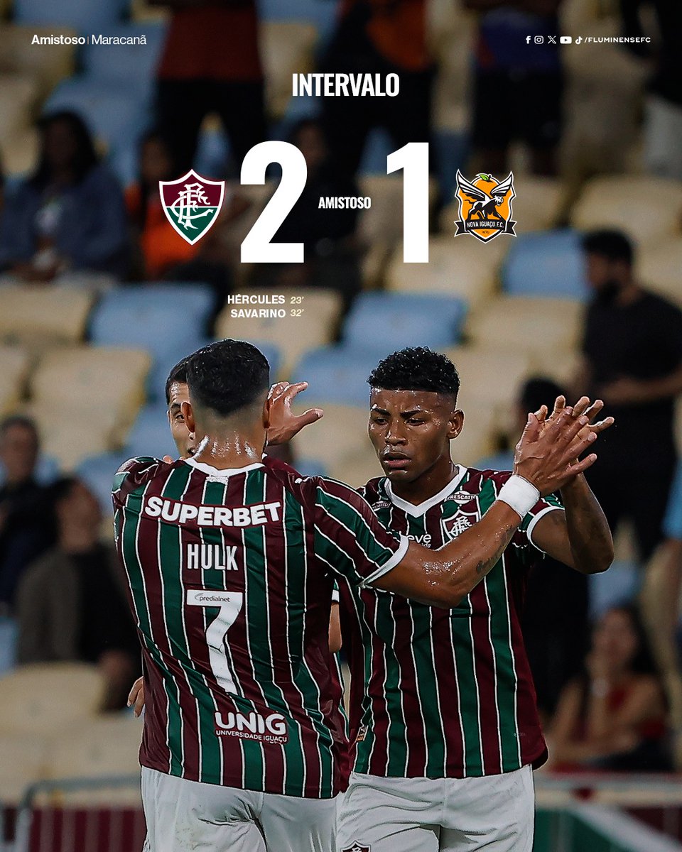 FluminenseFC's tweet photo. Fim de primeiro tempo. Hércules e Savarino marcaram para o Fluzão!

#SuperDiaDeFlu https://t.co/jkO6VQDxn4