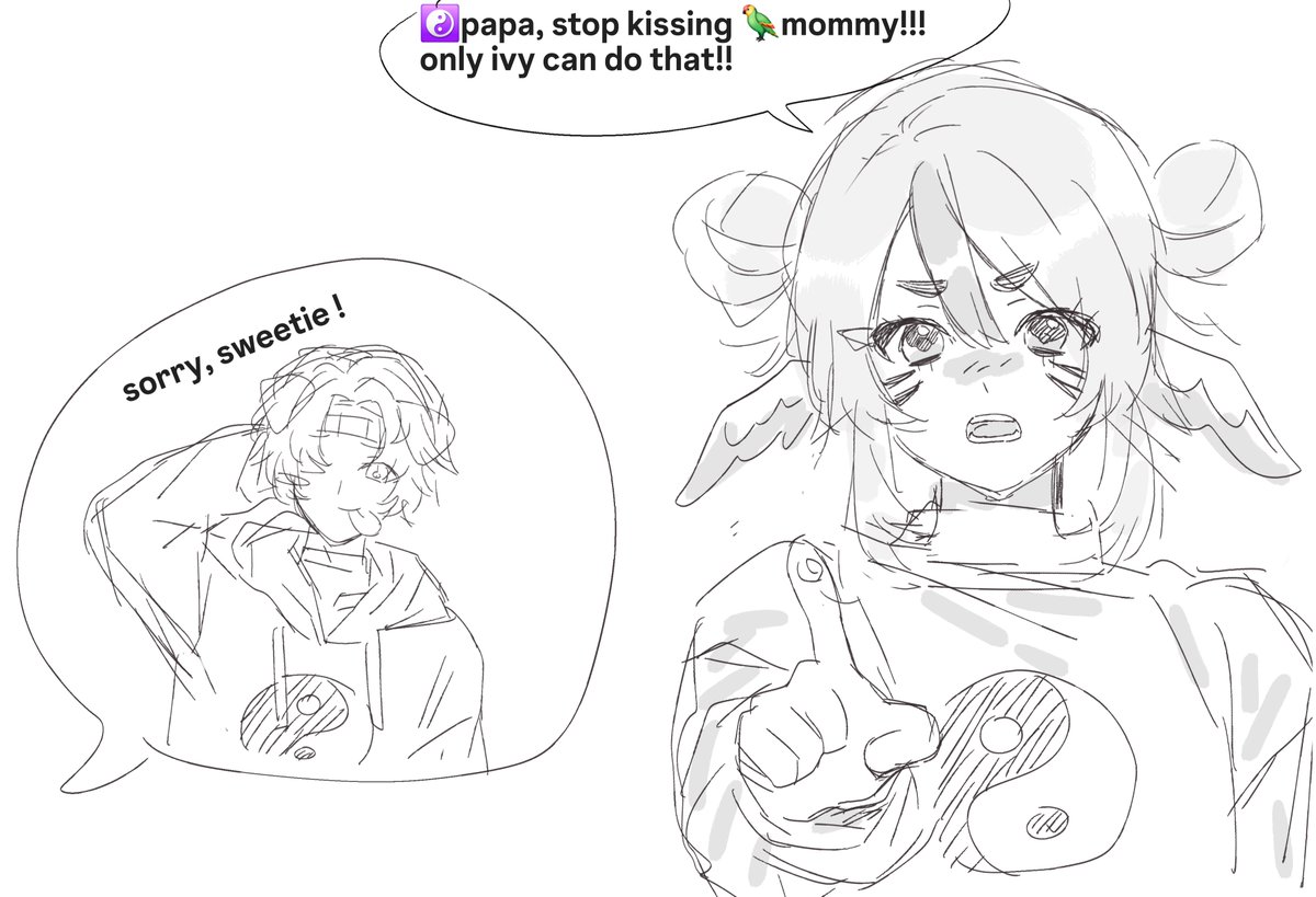 Dionya_'s tweet photo. my ☯️🦜 fanchild(ivy) and papa☯️!!!
yeah i kinda changed my artstyle im not in good mental health condition rn tbh
imagine your dad being ur number one enemy https://t.co/6jilJZmhFX