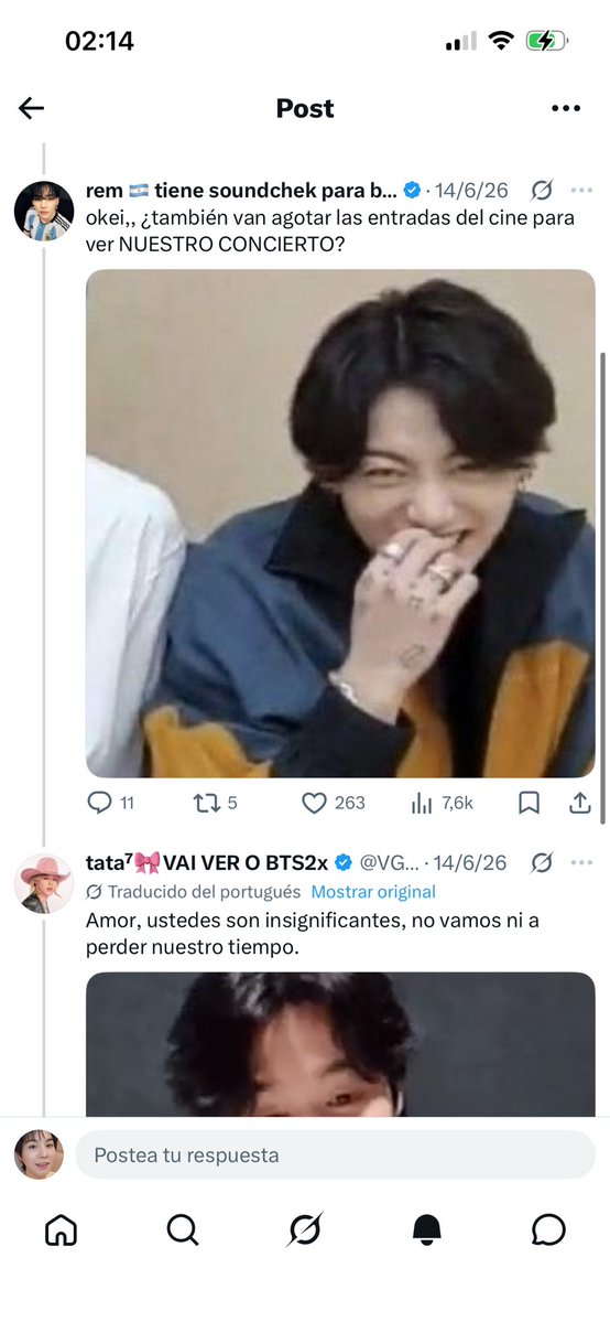 watariturrito's tweet photo. le dicen “decepción” a yoongi, llaman “perdida de tiempo” el concierto transmitido desde argentina y organizan boicot en contra de los chicos. No quiero verlas llamarse a si mismas armys y mucho menos OT7 https://t.co/oLt7X6uUS2