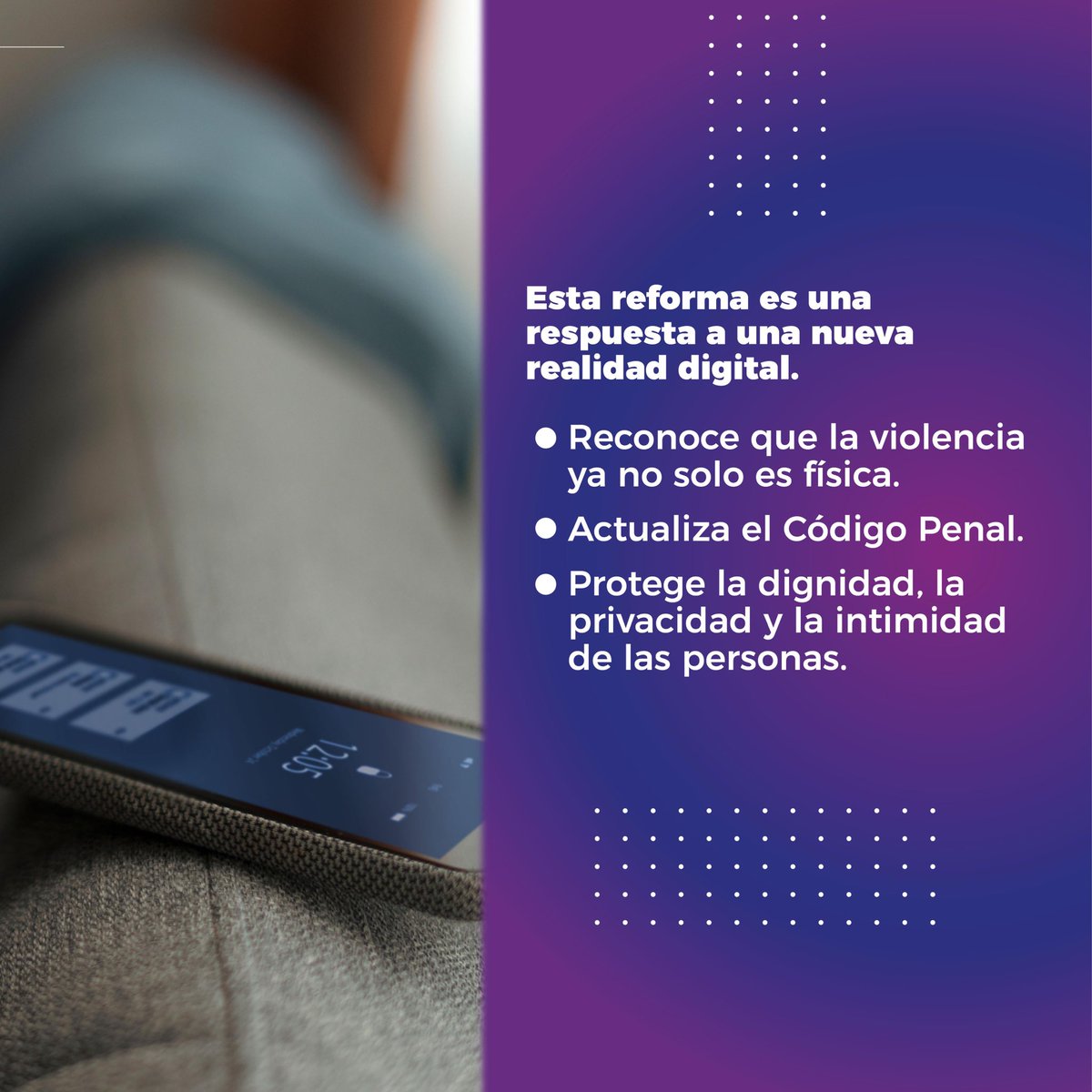 Mig_Guevara's tweet photo. La violencia ya no es solo física. Con la IA, cualquiera puede ser víctima de manipulación íntima.
Por eso, reformamos el art. 199 Octies del Código Penal Federal: crear o simular contenido íntimo sin consentimiento ya es un delito castigado por la ley. https://t.co/Q8sRm7etK7