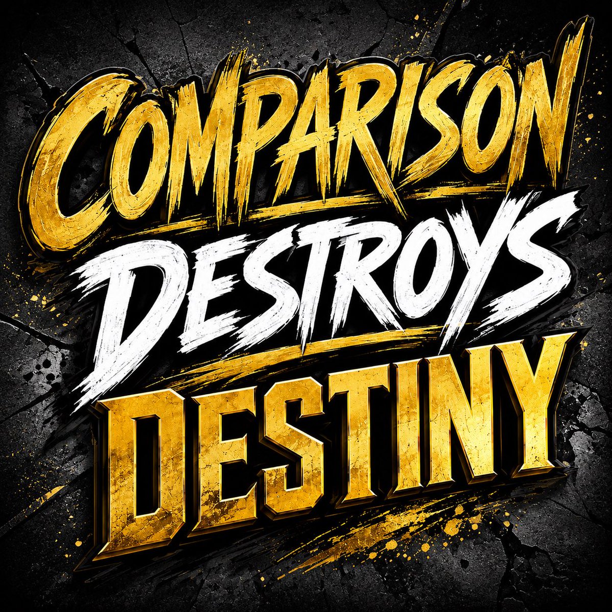 THEGETBACKRIGH1's tweet photo. Comparison Destroys Destiny https://t.co/2TOvacbPBk