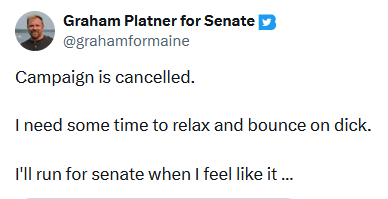 john_wilddog's tweet photo. 🚨 BREAKING: Graham Platner has suspended his campaign for senate. https://t.co/ADj4B0XRHt