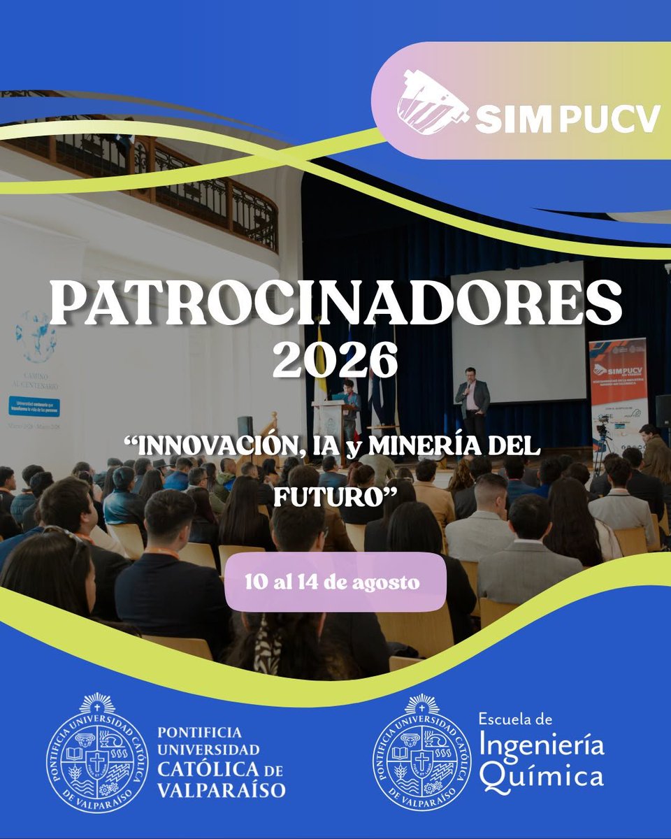 SIMPUCV's tweet photo. La colaboración es clave para el futuro de la industria.
🤝Estamos felices de anunciar a la Facultad de Ingeniería UdeC y a Corporación Alta Ley como nuevos patrocinadores de #SIMPUCV2026. ¡Potenciando el talento y la tecnología minera! 💎✨
#MineríaDelFuturo #UdeC #AltaLey https://t.co/xxIKGy17EU
