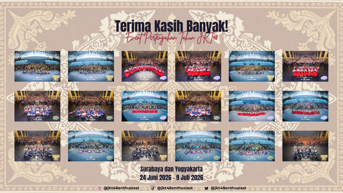 SofoiSandhi's tweet photo. Terimakasih Kesan Terindah nya selama hampir 3 Minggu ini 🥹, Terimakasih atas kesan Terindahnya. Sampai Jumpa lagi di Event berikutnya 👋🥲 #JKT48TheaterSementara #JKT48TheaterSementaraSBY #JKT48TheaterSementaraDIY #PassionStage #LoveStage #DreamStage https://t.co/phlnQ5yeRz