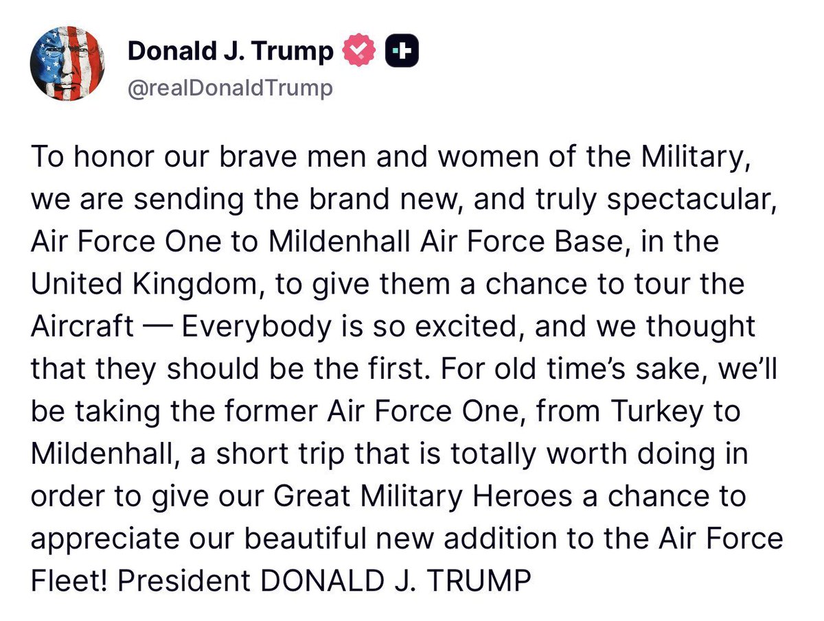 defense_civil25's tweet photo. 🚨Update: As two Air Force Ones are flying around Europe as decoys, President Trump was secretly flown out of Turkey on an unidentified Air Force jet, for security reasons!! https://t.co/R0kk5s0xq5