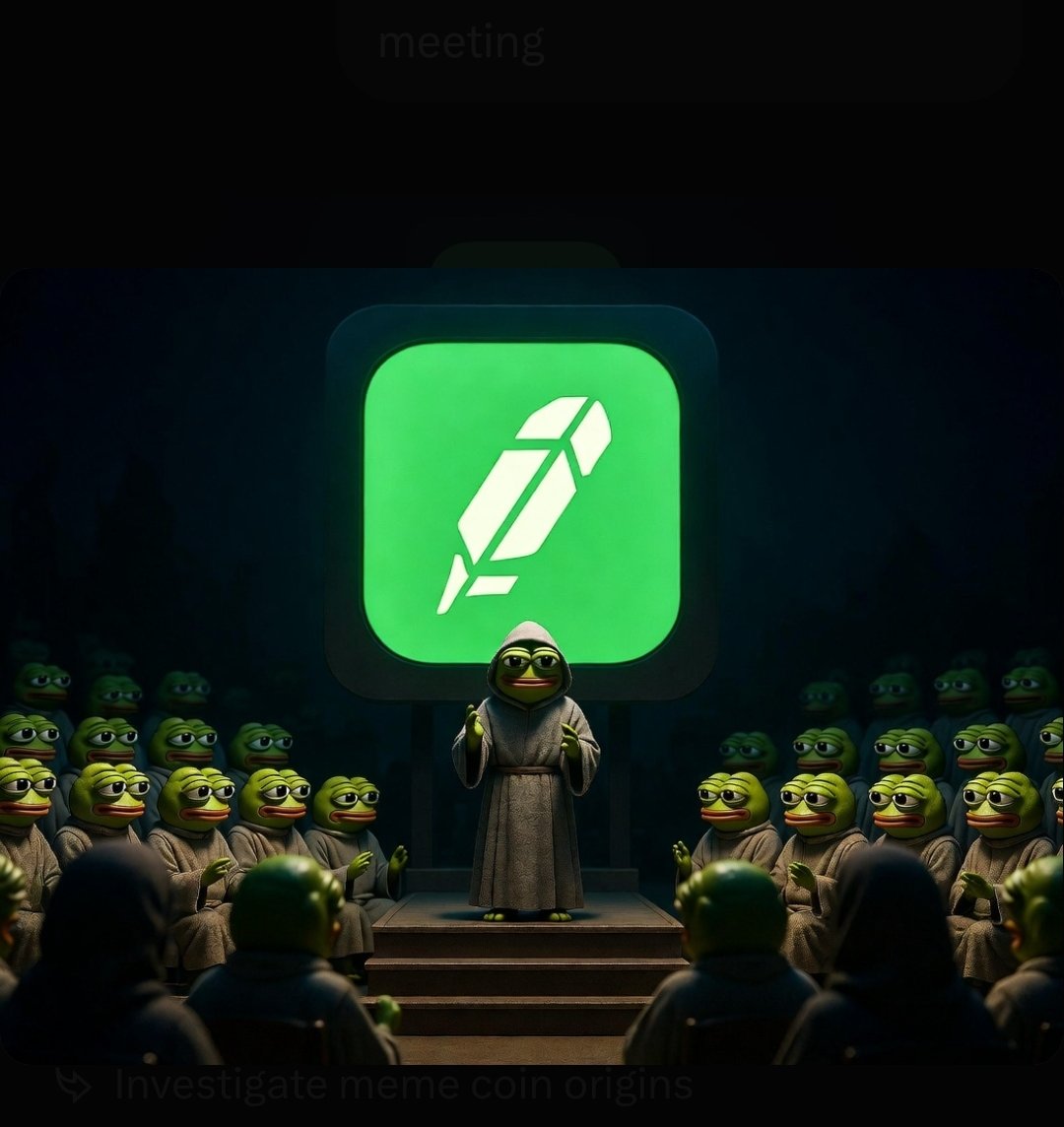 PepeOnRobinhood's tweet photo. The meme that unifies everyone. 

The ultimate mindshare meme

$PEPE on Robinhood 🐸

0xe4e08A1D973546e399A730c903e750E4C17aEC15 https://t.co/uHZp4HWGAG