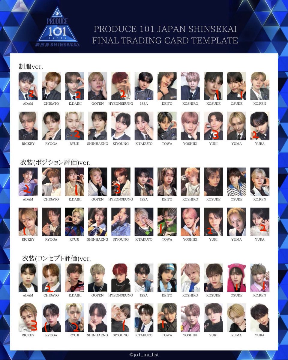 X___oooX___o's tweet photo. PRODUCE 101 JAPAN 新世界 日プ新世界　交換 ファイナル グッズ トレカ　

【譲】画像の物

【求】 柳谷旧制服>柳谷ポジ評>>その他柳谷

📮郵送での交換希望
当方n:1◎

お気軽にご連絡ください✉️
#日プ新世界交換  #新世界交換 https://t.co/z0YDYVIX4V