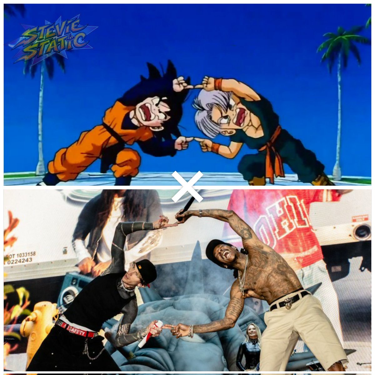 steviestatic's tweet photo. I'm still not over @machinegunkelly and @wizkhalifa  doing the fusion dance on tour 😂😂🔥🔥🤓😤

Now I gotta see what this fusion look like 😂 https://t.co/JOS3iOnlw2