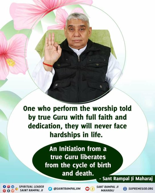 ramesh00302's tweet photo. #GodMorningThursday
One who perform the worship
told by true Guru with full faith
&amp; dedication, they will never face hardships in life.
An Initiation from a true Guru liberates from the cycle of birth and death.
Visit Sant Rampal Ji Maharaj YouTube Channel https://t.co/69y5CdMJ1I