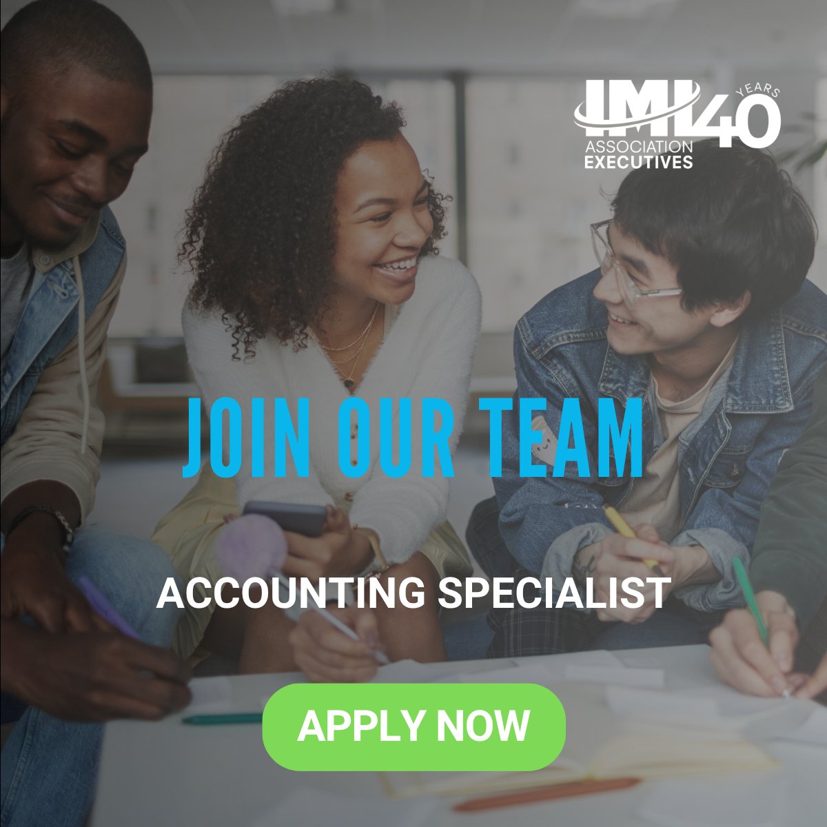 IMIAE's tweet photo. Join our team! We're hiring an Accounting Specialist to help support vibrant nonprofits. If you’re ready to grow and do meaningful work, this opportunity may be for you! 
Apply now 👉https://t.co/eWurezPq6M https://t.co/ci1XKXEmkQ