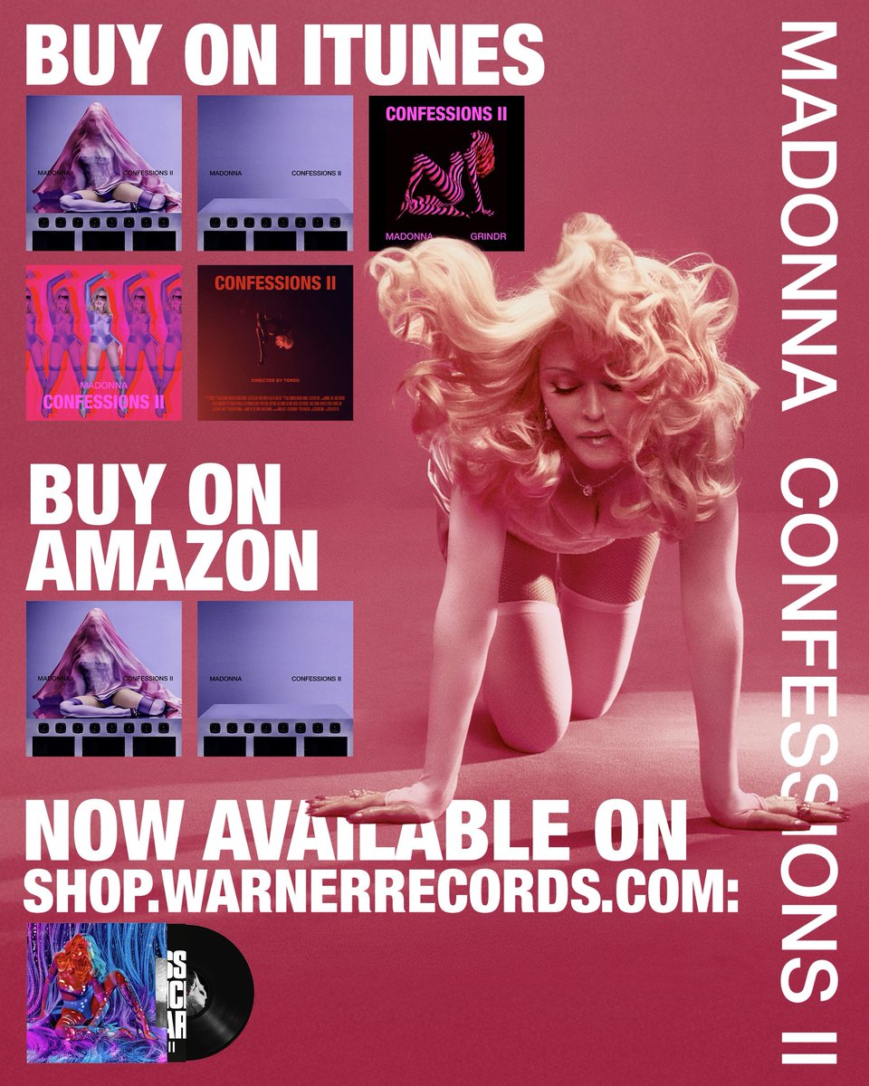 madonnaHQ's tweet photo. BUY THE DIGITAL EDITIONS ON ITUNES AND AMAZON, AND THE BILT VINYL ON THE WARNER STORE
https://t.co/SiR95ScQrQ https://t.co/j1fREn3SBE