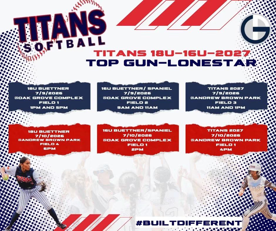 ChloeLee2028's tweet photo. 16U Buettner/Spaniel will be at Top Gun - Lonestar in Grapevine, TX this weekend. Starting pool games off at 9am and 11am tomorrow and 2pm Friday. Come see us compete against some of the best teams in the region as we gear up for PGF Nationals next week. 

#BuiltDifferent https://t.co/InScLVlSd1