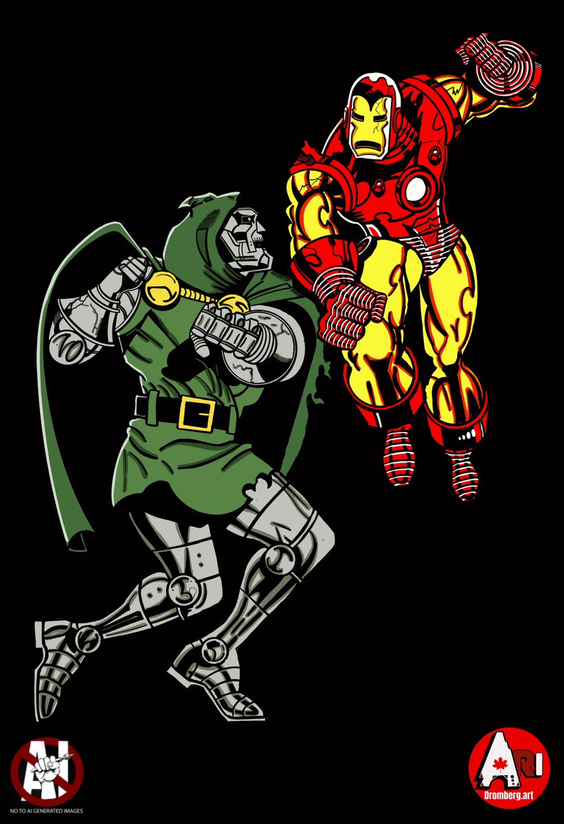 Just_OG_North's tweet photo. Ironman vs Dr. Doom 13x19” poster template. #dromberg #ironman #marvel #drdoom #digitalartist https://t.co/uLojhTMHMj