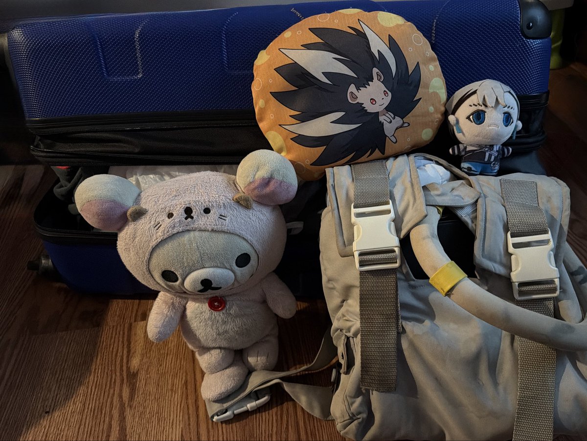 RopsHyde's tweet photo. Me, Zanka, Lawless, and Cora(otter bear) are all set for con! Hope you look forward to some Gachiakuta cosplays! https://t.co/LjnxHXtdy0