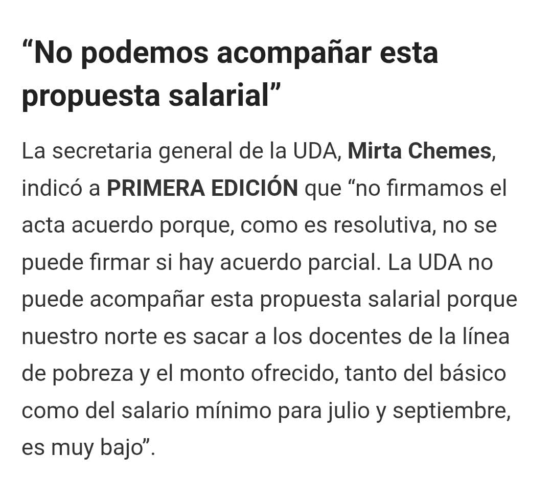 MisionesUda's tweet photo. La Unión Docentes Argentinos (UDA) Seccional Misiones, participó de la Mesa de Diálogo Docente y rechazó la propuesta salarial por considerarla insuficiente. 

Mirta Chemes 
Secretaria General de la UDA Seccional Misiones y Delegada Regional de la CGT Regional Misiones. https://t.co/4Eswz94uYy