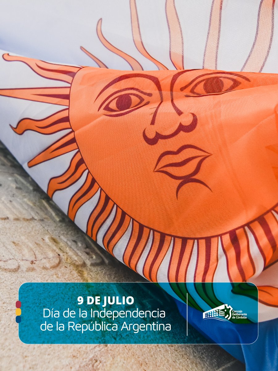 ConcejoCba's tweet photo. A 2⃣1⃣0⃣años de la declaración de la #Independencia de nuestra Nación, reivindicamos los valores de los próceres independentistas, flameamos nuestra Bandera y los homenajeamos.
🇦🇷¡Viva la Patria!🇦🇷 https://t.co/FG2s0SrX8v