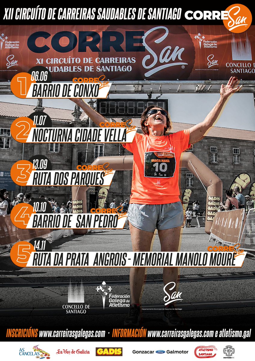 PazodeRaxoi's tweet photo. 🚨AVISO🚨

🚧 Cortes de tráfico con motivo da CorreSan Nocturna
🗓️ Sábado 11 de xullo
⏰ A partir das 21.45 h
➕info e desvíos 🚍👉 https://t.co/X7U0mmthe4 https://t.co/ZZdJBopIte