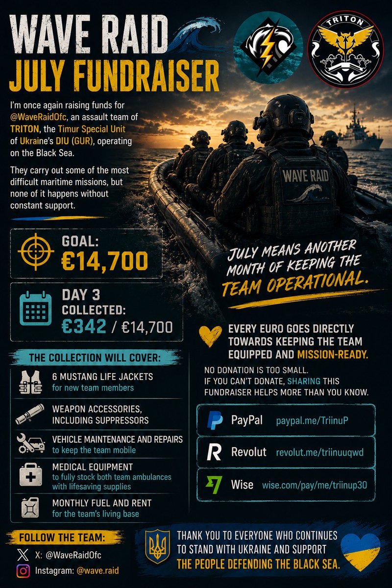trinzu's tweet photo. Every euro buys something the team actually needs.

Nothing goes to waste.

🎯 Goal: €14,700
💰 Day 3: €342

PayPal:
https://t.co/XHVEV9o0Ub

Revolut:
https://t.co/EhMRQ04Pp7 https://t.co/TFq5Mnf7SN