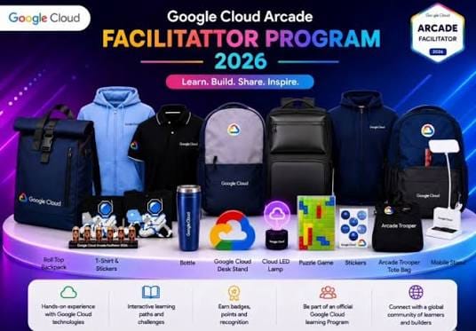 akash_gdve's tweet photo. 🚀 @Google Arcade Facilitator Program 2026 ☁️

🎁 Google Swags
🏅 Badges
☁️ Cloud Credits
⭐ Bonus Points
📚 Learn Cloud Skills

💬 Join for updates, guidance &amp; support:
https://t.co/Bxsr86KWfL

✨ Don't miss this opportunity—join now! 🚀

#googlearcadeprogram #googlecloud https://t.co/S8iVWl8MUo