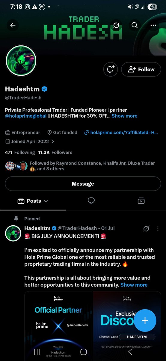 Huxee_fx's tweet photo. @Techriztm @PsychedeliaAcad @FundedNext @TraderHadesh DONE https://t.co/fxlhvlFqqy