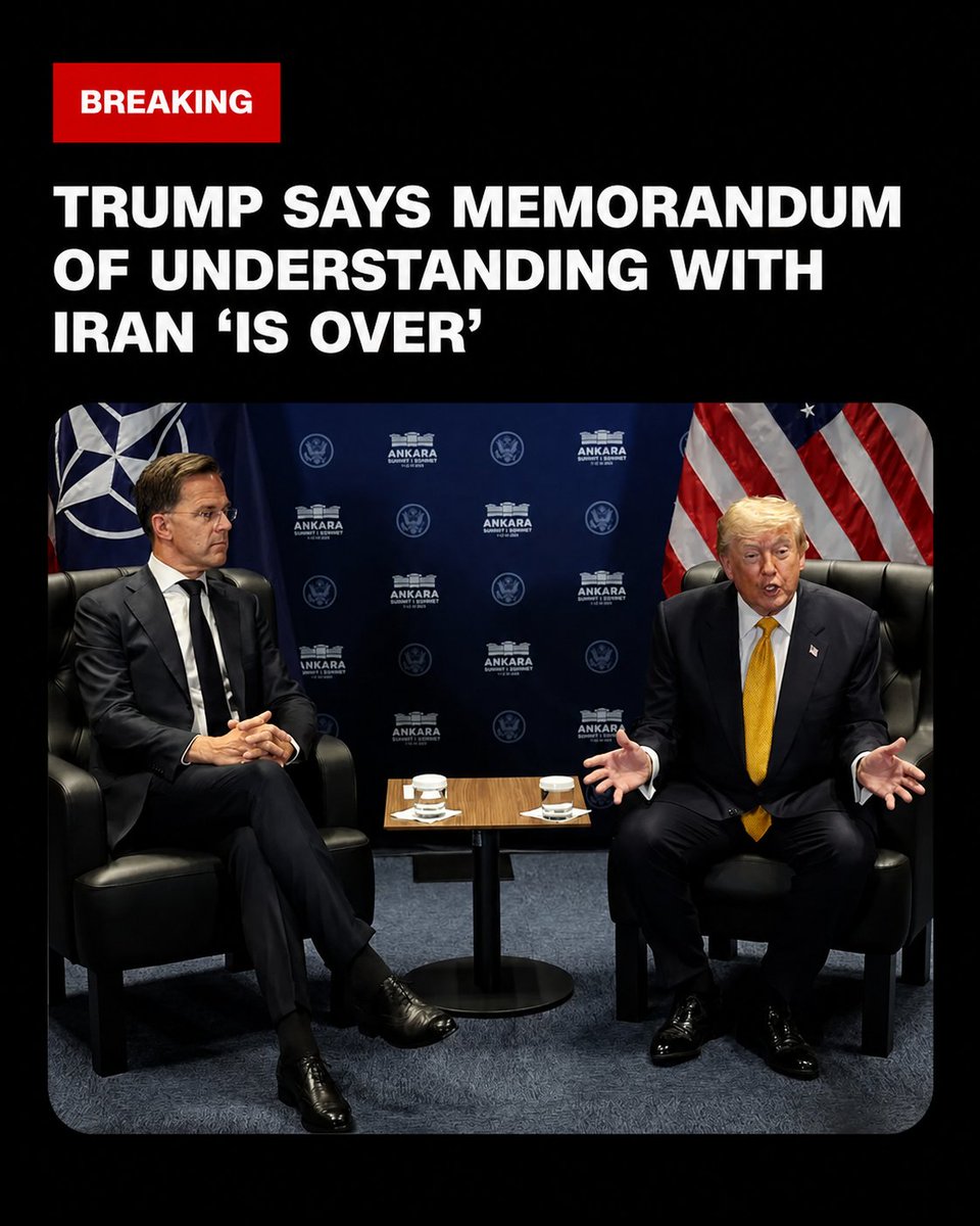winningbarak's tweet photo. President Donald Trump said  that he believes the Memorandum of Understanding with Iran “is over,” following a series of strikes across the region. The president said peace talks can continue but are a "waste of time. https://t.co/4MdUVMpnHq