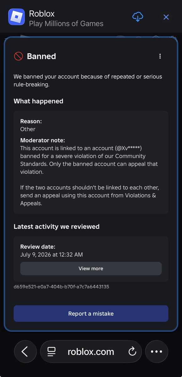 deadpool_never2's tweet photo. Thanks for banning you mother fucker just because I got banned my second account that called Xvgabe something like that and you get me banned in this account like bruh fuck you @Roblox @Roblox_RTC Yall fuck me up because I worked hard on this account to be honest https://t.co/ZREdhAxmks
