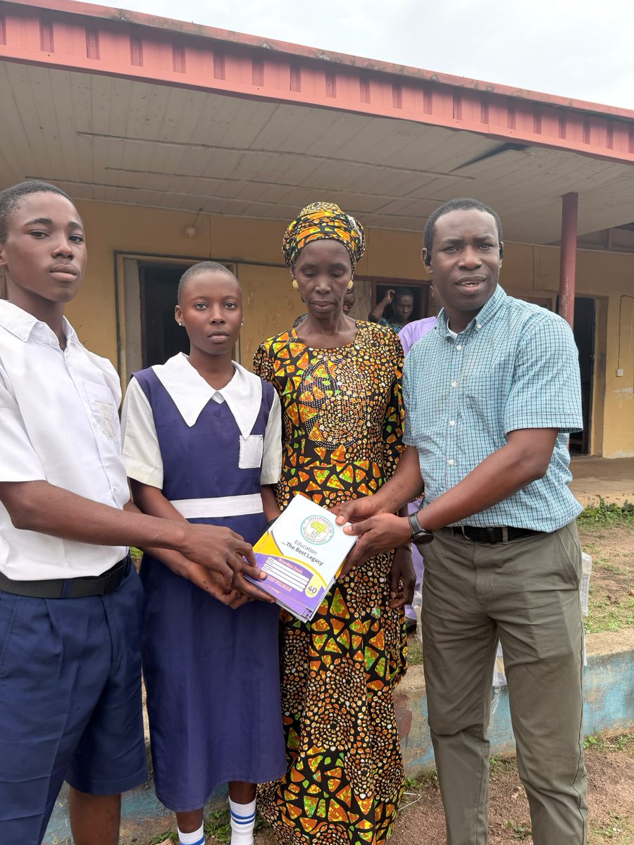EkitiParapoUK's tweet photo. FROM THE DIASPORA WITH LOVE: EKITI PARAPO UK CONTINUES TO INVEST IN THE FUTURE OF EKITI CHILDREN. 

True development is not measured by words alone but by meaningful actions that leave lasting footprints in the lives of people. For the members of Ekiti Parapo UK, giving back to the homeland is not just an aspiration—it is a responsibility that continues to shape their vision and drive their commitment to the people of Ekiti State.

In another remarkable demonstration of this unwavering commitment, the association recently extended its educational support to *Ogotun High School, Ogotun-Ekiti, where every student from JSS1 to SS2* received free exercise books to aid their academic journey.

Representing the association during the presentation, the Public Relations Officer, Rtn. Tunde Oluwasimirin, delivered the educational materials on behalf of the UK-based body, reaffirming the organization's belief that every child deserves the opportunity to learn with dignity and adequate learning materials, regardless of background.

The atmosphere at the school was filled with excitement, appreciation, and renewed hope as students and teachers warmly received the donation. The management, staff, and beneficiaries expressed profound gratitude, offering heartfelt prayers for every member and supporter of Ekiti Parapo UK whose generosity continues to brighten the future of young learners across the state.

This intervention is far more than the distribution of exercise books. It is an investment in dreams, a vote of confidence in the next generation, and a powerful reminder that distance is never a barrier to genuine love for one's roots.

The exercise book initiative is one of several impactful programmes championed by the leadership of Comrade Olamide Idowu , whose administration has continued to strengthen the association's legacy of service, compassion, and community development. Through consistent educational interventions and other humanitarian projects, Ekiti Parapo UK has touched countless lives in communities across Ekiti State, reinforcing the enduring bond between the diaspora and their ancestral homeland.

As the association continues to expand its developmental footprint, one message resonates louder than ever: wherever Ekiti sons and daughters may reside across the globe, the prosperity and progress of Ekiti remain a shared responsibility.

Every exercise book placed in the hands of a child today represents more than paper and ink— it symbolizes hope, opportunity, and the unwavering promise that together, we can build a brighter future for Ekiti, one student, one school, and one community at a time.

Ekiti Parapo UK remains steadfast in its mission to inspire learning, promote educational excellence, and demonstrate that the greatest investment any society can make is in the education of its children.

Tunde Oluwasimirin. 
P R O. 
Ekiti Parapo UK.