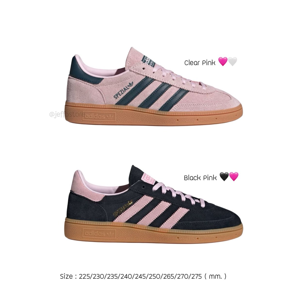 jeffbstore's tweet photo. 🔥โปรด่วนค่า🔥

🖤🩷Adidas Handball Spezial🖤🩷‼️Sale‼️

💬 รับ 2 สี ( size : 225-275mm. )
Clear Pink 
Black Pink

✖️Price : 1,790฿✖️

➖ราคาปกติ 3,800฿ น้า 

📌 จ่ายตอนของถึงไทยเลยค่า

📎กรอกฟอร์มจอง >> https://t.co/rxVMtcIDLa https://t.co/0u1vuPnYa9