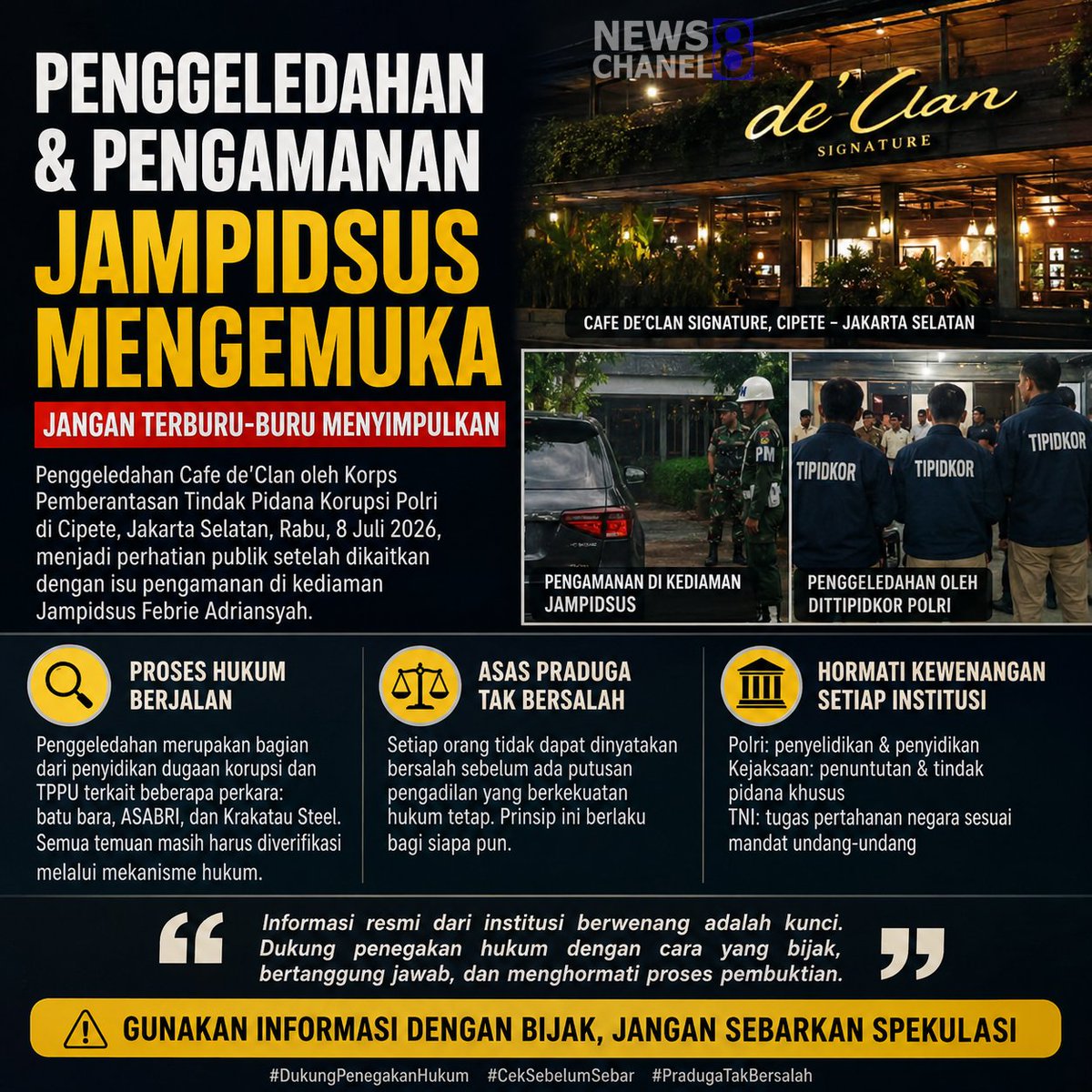 LUplak96881's tweet photo. Fakta harus didahulukan, spekulasi hanya memperkeruh suasana. ⚖️ https://t.co/IVVxEL9H8U