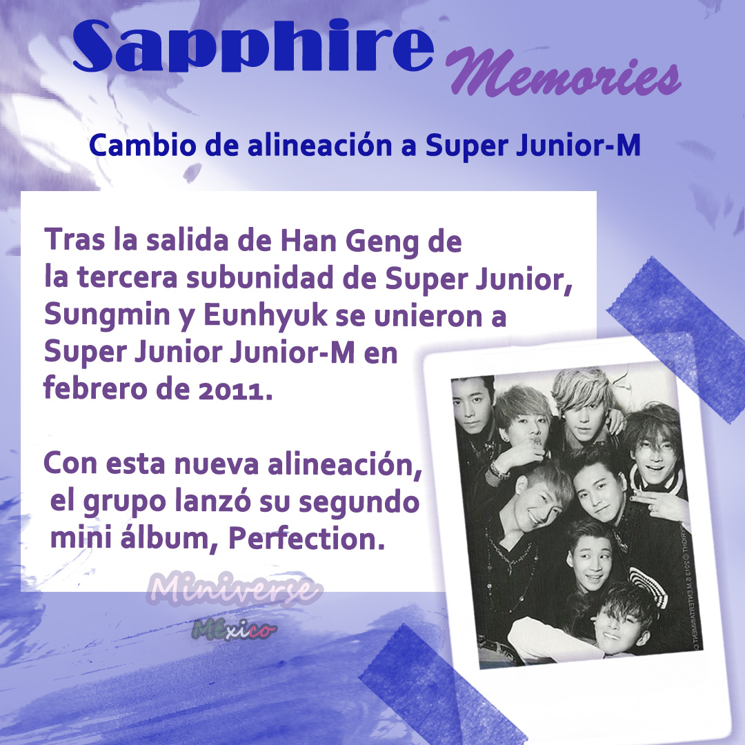 MxMiniverse's tweet photo. 💙 Sapphire Memories
En febrero de 2011, Sungmin y Eunhyuk se unieron a Super Junior-M, marcando el inicio de una nueva etapa para la subunidad tras la salida de Han Geng.
💙 ¿Cuál es tu canción favorita de Perfection?
#SuperJuniorM #SuperJunior #ELF https://t.co/Amp5DpCtIy