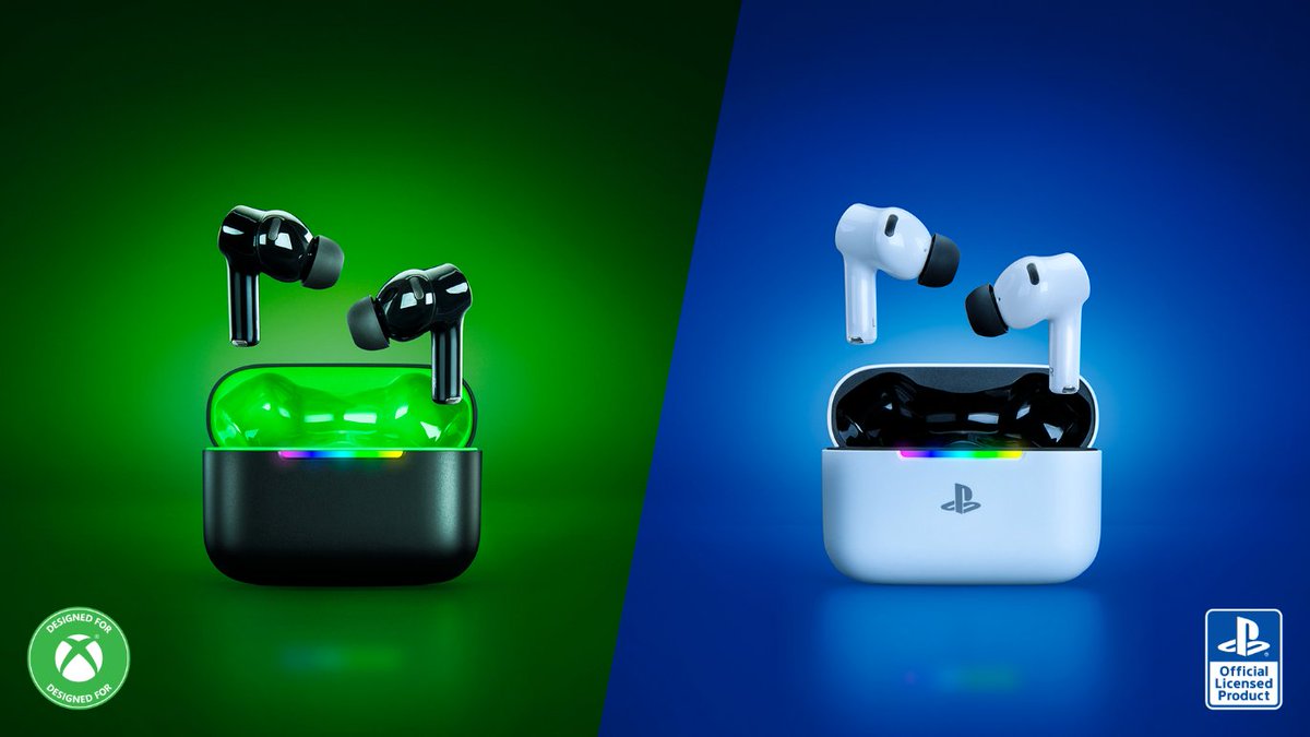 denfaminicogame's tweet photo. Xbox、PlayStation向けのワイヤレスゲーミングイヤホン「Razer Hammerhead V3 X HyperSpeed」発表
https://t.co/C4YWLhRmO8

超低遅延ワイヤレス、デュアル接続に対応。最大35時間のバッテリー駆動で、ゲームはもちろん、音楽鑑賞や動画視聴など、日常使いでも活躍 https://t.co/S5VDhmqHi0