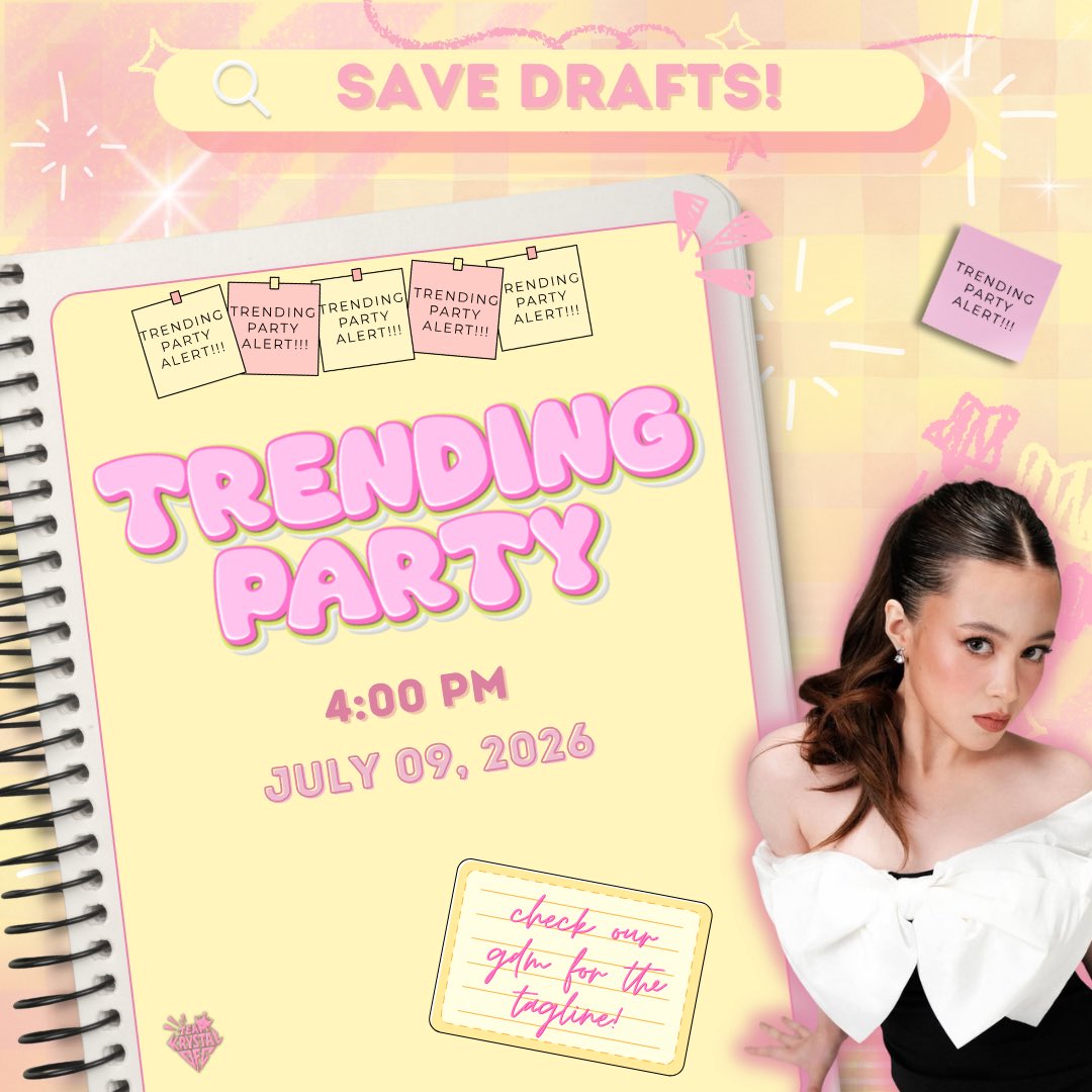 _krystaltrends's tweet photo. Hello, Talians and Shippers!

Don’t forget to set your alarms! We’ll be having a Trending Party for Tala Gives’ 3rd Outreach today at 4:00 PM.

Let’s all show our love and support by joining us. See you later, everyone! 💛

#KrystalMejes https://t.co/i44DYLFXr0