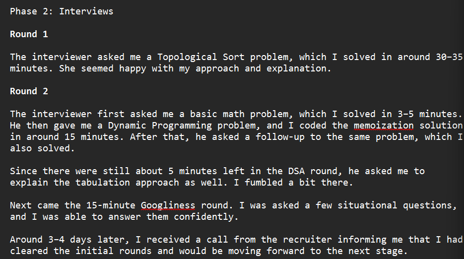 AntrikshKatna's tweet photo. My @Google interview experience for " Google University Grad 2026 role " . https://t.co/tUgRVdCbHu