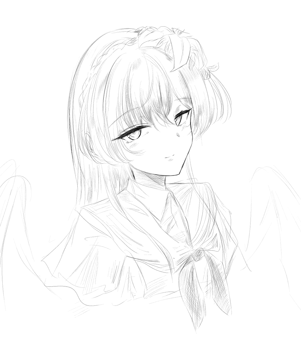 J_demekin's tweet photo. アナログ風デジタル描きナギサ様 https://t.co/0RQZsj42Fe