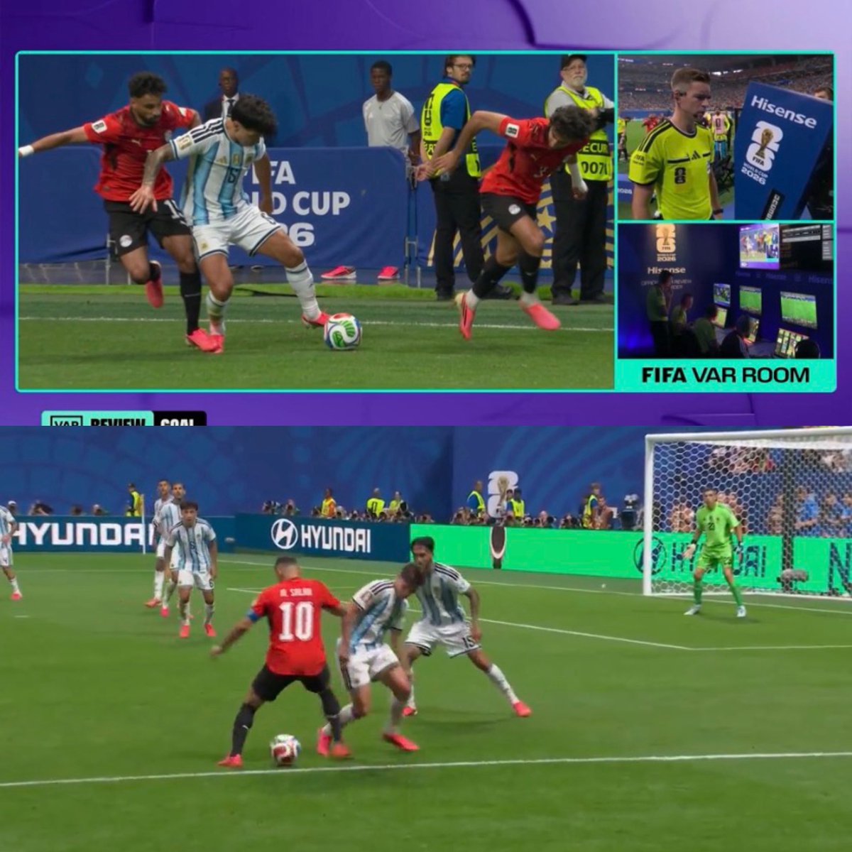 magicano72's tweet photo. ياجدعاااان 😂😂😂 

كولينا وهو بيستعرض الحالتين على الموقع الرسمي

 كورة الارجنتين جابها من الزاوية اللي قدام وكررها 4 مرات والمرة الاخيرة كانت بالتصوير البطئ

كورة صلاح عرضها مرة واحدة زي ماهي وبشكل سريع ومن الكاميرا والزاوية اللي ورا

مش بس كدة قصوا لقطة حمدي فتحي وهو ورا بحيث متبانش في الكادر مع ان الكارد دا اصلا في الماتش كان جايب اللقطة بتاعت حمدي ورا ومجابوش سيرتها نهائي 😂😂😂