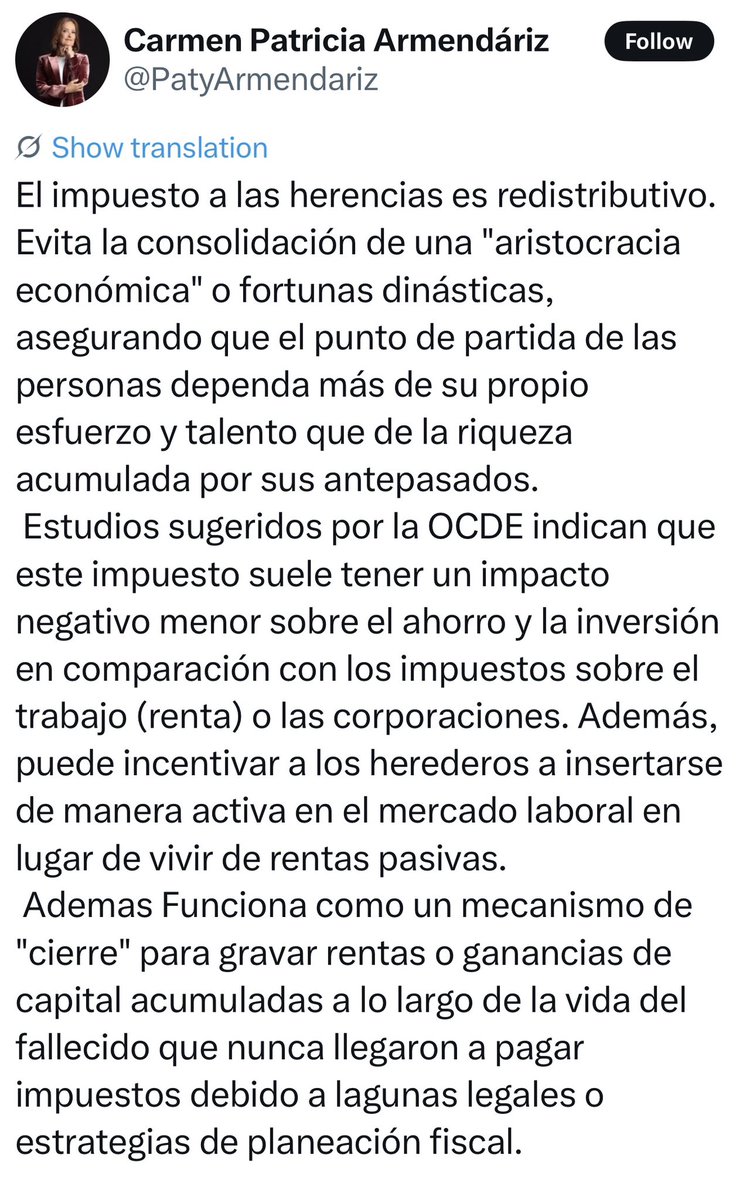 acastagne's tweet photo. Señora Carmen Patricia Armendáriz @PatyArmendariz me parece una mejor idea grabar el 60% de la riqueza de aquellas personas que se han enriquecido al amparo del poder o por palancas en el gobierno llámese “tráfico de influencias”.

Es muy fácil identificar a todos los políticos ladrones y corruptos, que se han enriquecido al amparo del poder, como ejemplo tenemos el caso de la señora de Zacatecas Rocío Nahle @rocionahle y muchísimos más, hacer un inventario de sus propiedades, sus prestanombres y dineros en paraísos fiscales, obligarlos a trasparentar como se hicieron de esas propiedades y recursos con el sueldo que cobran.

Es muchísimo más dinero, que intentar grabar las herencias y los fondos de retiro de los trabajadores que ya pagaron impuestos toda su vida y ahora querer cobrar impuesto, sobre impuesto, es deseable incautar los bienes y recursos de los políticos ladrones empezando por su persona y familia !!!
