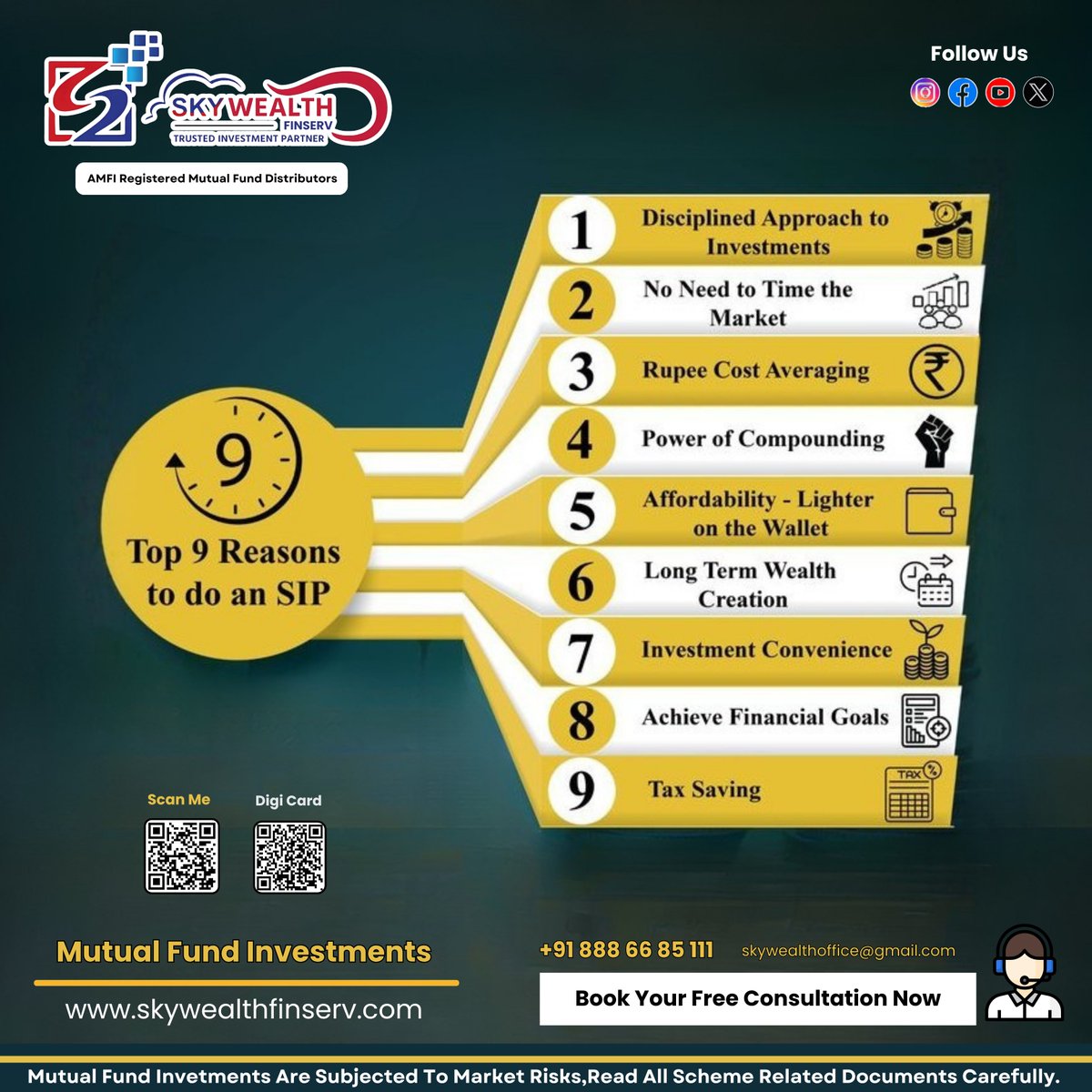 Sky_Wealth's tweet photo. SKYWEALTH FINSERV PVT LTD
Trusted Investment Partners 📊

Contact us today 🤳🏻 to
get the Expert advice 🤵🏻

To Start ✅ 

(SIP)/(Mutual Fund Investments)

📲 : 8886685111
 🌐 : https://t.co/mrry3bF0Jw
 📧 : skywealthoffice@gmail.com

Thanking You https://t.co/QAB1EYeBdi