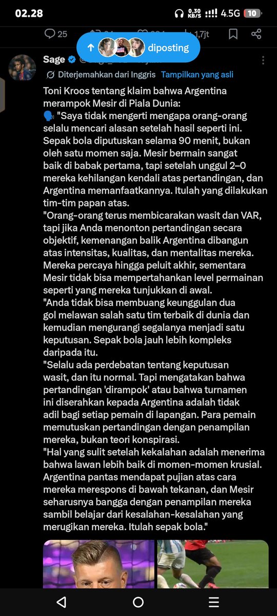 abcdefuckkk99's tweet photo. @opuy13_ @rizxxdx kalah mah kalah aja, mana diving lagi, bener kata kross https://t.co/rHtDGnhTBa