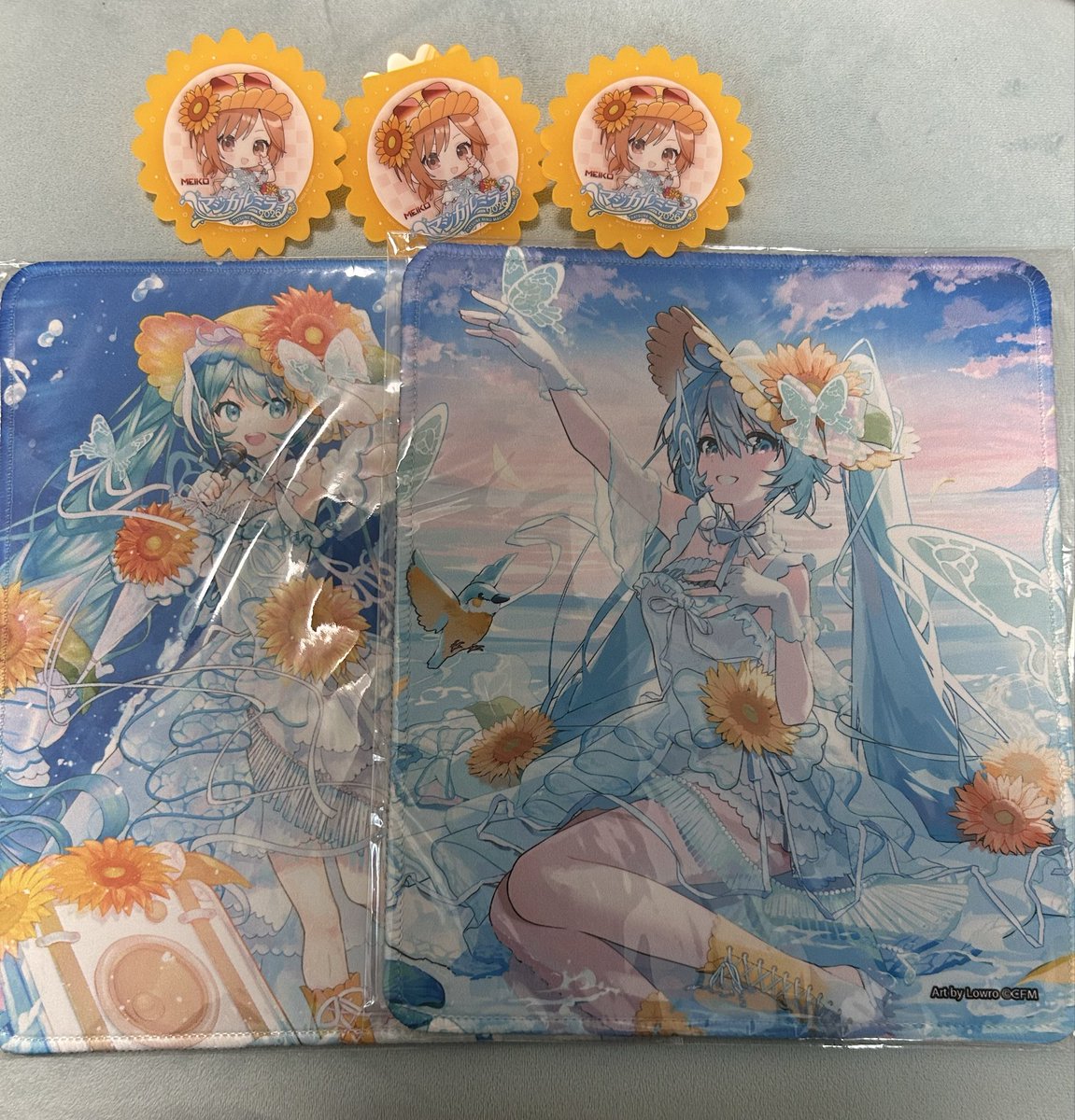 Vqc55's tweet photo. マジミラのグッズが
届きました！
マウスパッド結構良いので
来年もあったら欲しい…！
ただ蓄光バッチは同じので残念…
せめて被らないで欲しいよ…！ https://t.co/pWMpCfEhcG