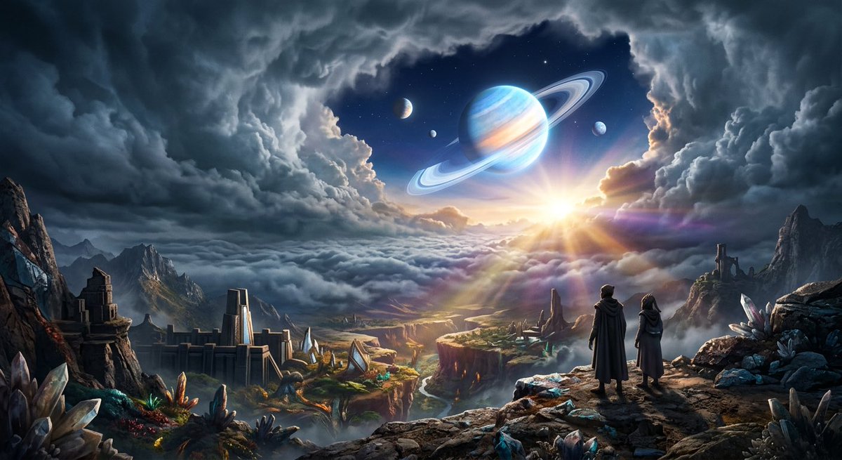 ALIENEDEN19's tweet photo. Series1: 9.Cloudbreak on Telos 

Description:- Telos is a world that has never known an ordinary sky. Its atmosphere carries a permanent overcast not storm cloud, but a high, silver-white deck of ice-crystal cirrus locked in place by a quirk of orbital geometry. https://t.co/cOqPaw1iZx