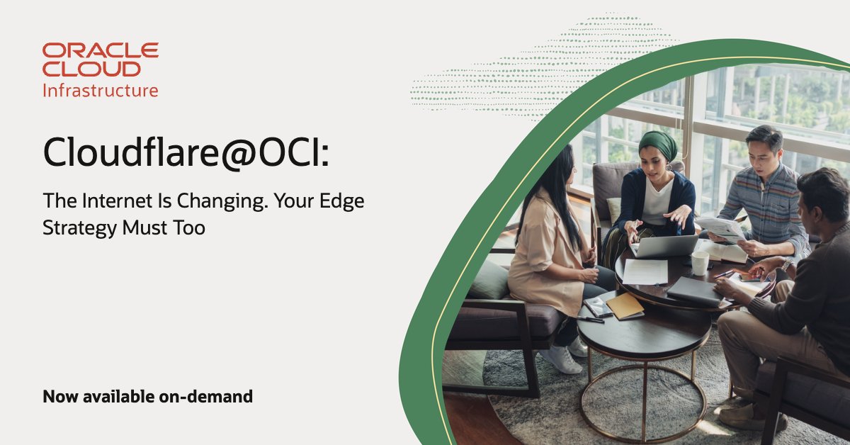 ig_ora's tweet photo. Learn how you can reduce operational complexity, accelerate application and content delivery, and strengthen zero trust security with Cloudflare’s global edge network and Oracle Cloud Infrastructure. Register now to watch this webinar on-demand: https://t.co/38MjWoUxve https://t.co/0TdjqHuzCB