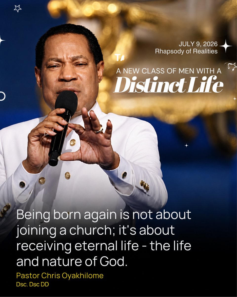 RhapsodyDaily's tweet photo. "Being born again is not about joining a church. It's about receiving eternal life, the life and nature of God." (Pastor Chris)
Somebody's been confusing membership with birth. Send them this.
#RhapsodyOfRealities #PastorChris #BornAgain #WordOfGod https://t.co/yfJlkU08vB https://t.co/NPaTMaAHgz